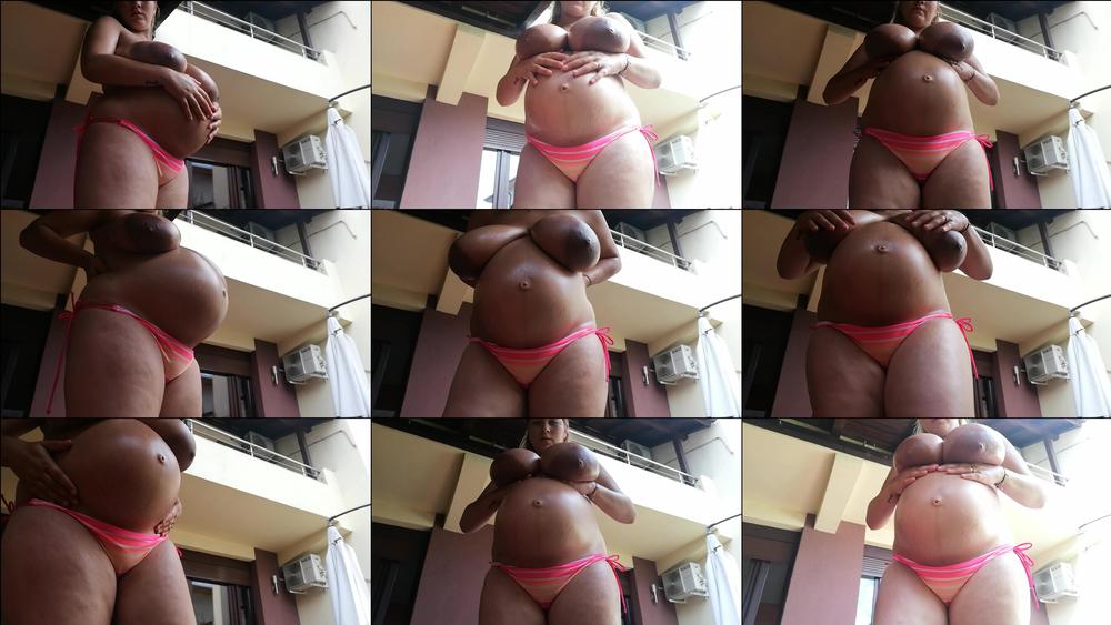 Pregnancy Update - 36 weeks boobs play - June 05, 2019